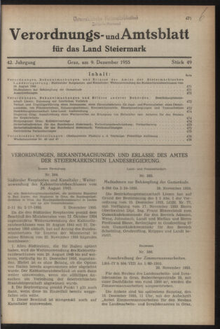 Verordnungsblatt der steiermärkischen Landesregierung 19551209 Seite: 1