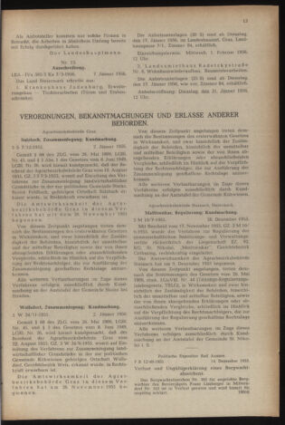 Verordnungsblatt der steiermärkischen Landesregierung 19560113 Seite: 5