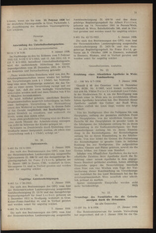 Verordnungsblatt der steiermärkischen Landesregierung 19560120 Seite: 5