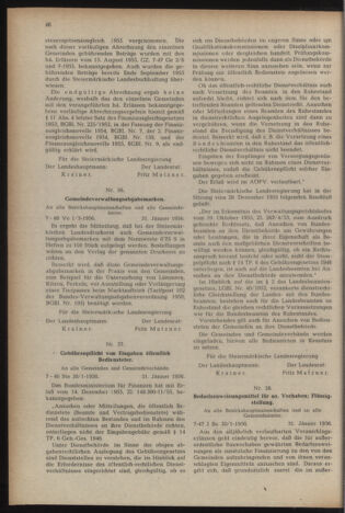 Verordnungsblatt der steiermärkischen Landesregierung 19560210 Seite: 2