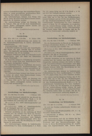 Verordnungsblatt der steiermärkischen Landesregierung 19560210 Seite: 5