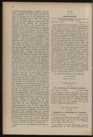 Verordnungsblatt der steiermärkischen Landesregierung 19560217 Seite: 8