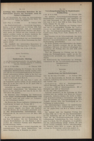 Verordnungsblatt der steiermärkischen Landesregierung 19560302 Seite: 19