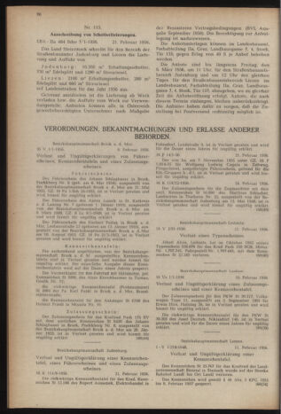 Verordnungsblatt der steiermärkischen Landesregierung 19560302 Seite: 20