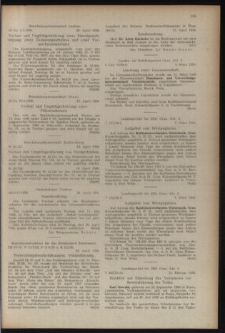 Verordnungsblatt der steiermärkischen Landesregierung 19560504 Seite: 5