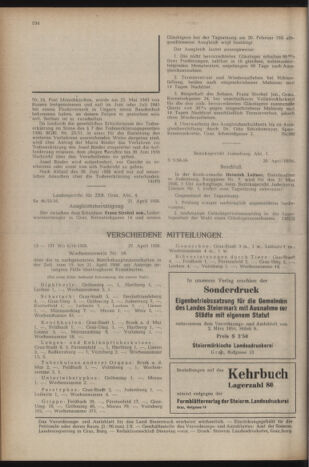 Verordnungsblatt der steiermärkischen Landesregierung 19560511 Seite: 8