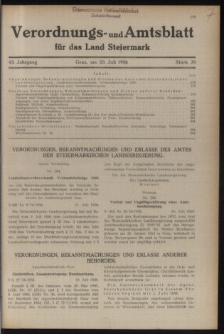 Verordnungsblatt der steiermärkischen Landesregierung 19560720 Seite: 1