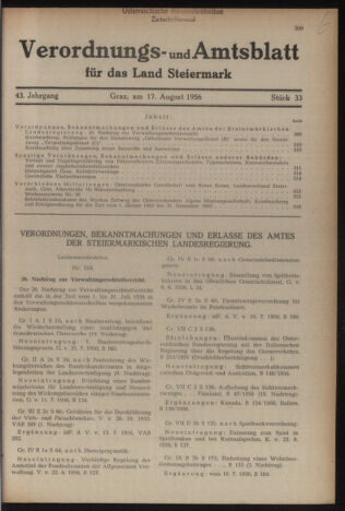 Verordnungsblatt der steiermärkischen Landesregierung 19560817 Seite: 1