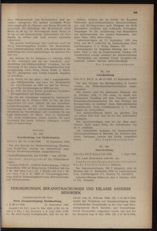 Verordnungsblatt der steiermärkischen Landesregierung 19560921 Seite: 5