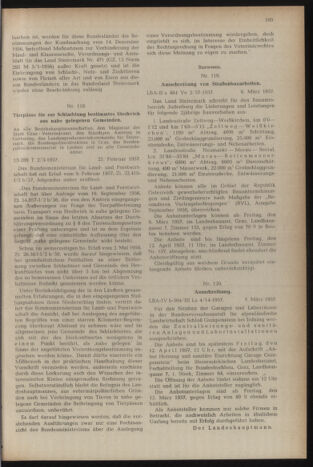 Verordnungsblatt der steiermärkischen Landesregierung 19570315 Seite: 5