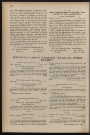 Verordnungsblatt der steiermärkischen Landesregierung 19570510 Seite: 2