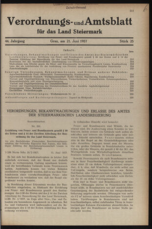 Verordnungsblatt der steiermärkischen Landesregierung 19570621 Seite: 1