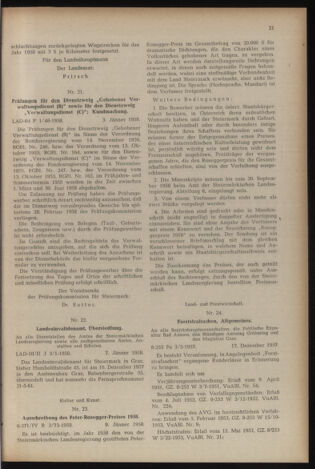 Verordnungsblatt der steiermärkischen Landesregierung 19580117 Seite: 7