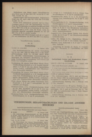 Verordnungsblatt der steiermärkischen Landesregierung 19580117 Seite: 8