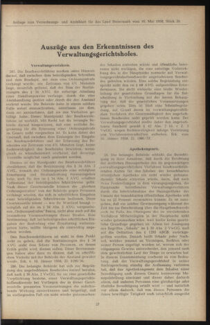 Verordnungsblatt der steiermärkischen Landesregierung 19581224 Seite: 61