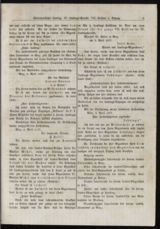 Stenographische Protokolle über die Sitzungen des Steiermärkischen Landtages 18770405 Seite: 3