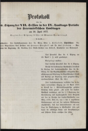 Stenographische Protokolle über die Sitzungen des Steiermärkischen Landtages 18770420 Seite: 39