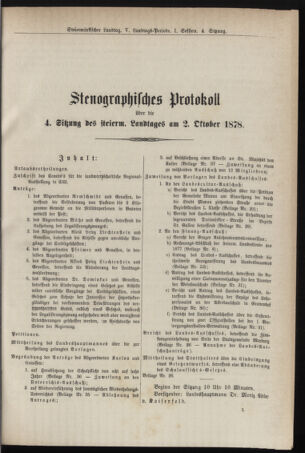 Stenographische Protokolle über die Sitzungen des Steiermärkischen Landtages 18781002 Seite: 1