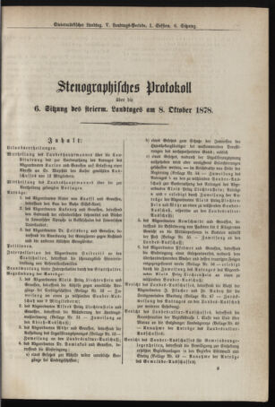 Stenographische Protokolle über die Sitzungen des Steiermärkischen Landtages