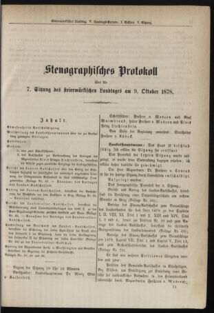 Stenographische Protokolle über die Sitzungen des Steiermärkischen Landtages 18781009 Seite: 1