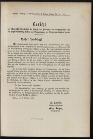 Stenographische Protokolle über die Sitzungen des Steiermärkischen Landtages 1878bl01 Seite: 565