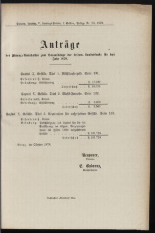 Stenographische Protokolle über die Sitzungen des Steiermärkischen Landtages 1878bl01 Seite: 581