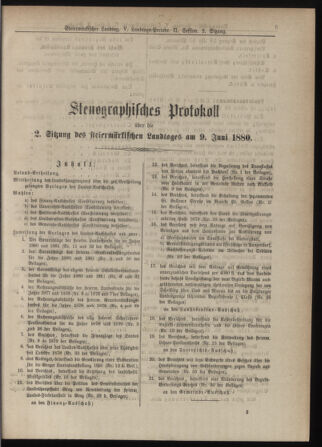 Stenographische Protokolle über die Sitzungen des Steiermärkischen Landtages