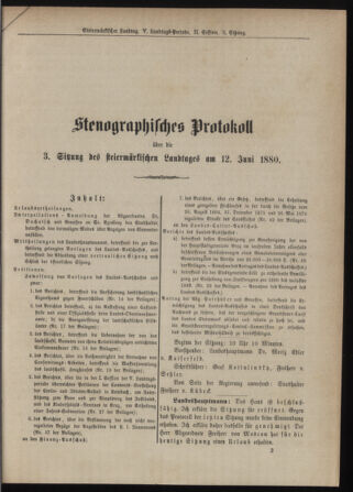 Stenographische Protokolle über die Sitzungen des Steiermärkischen Landtages