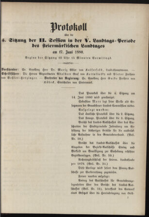 Stenographische Protokolle über die Sitzungen des Steiermärkischen Landtages 18800617 Seite: 19