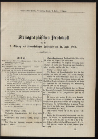 Stenographische Protokolle über die Sitzungen des Steiermärkischen Landtages