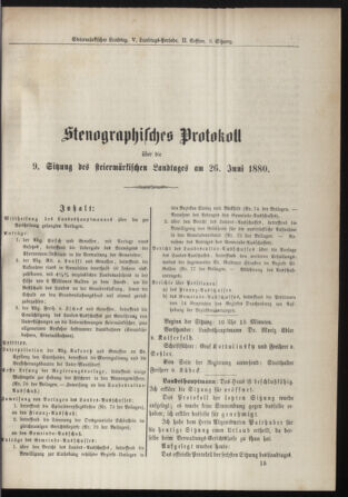 Stenographische Protokolle über die Sitzungen des Steiermärkischen Landtages