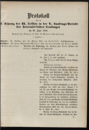 Stenographische Protokolle über die Sitzungen des Steiermärkischen Landtages 18800630 Seite: 29