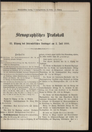 Stenographische Protokolle über die Sitzungen des Steiermärkischen Landtages