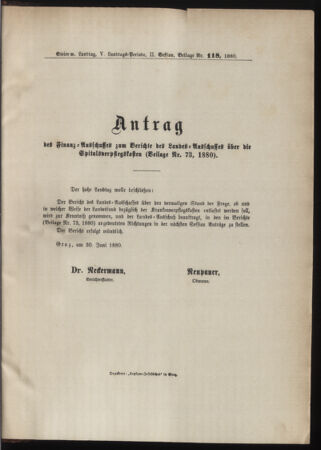 Stenographische Protokolle über die Sitzungen des Steiermärkischen Landtages 1880bl01 Seite: 1309