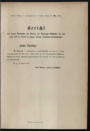 Stenographische Protokolle über die Sitzungen des Steiermärkischen Landtages 1880bl01 Seite: 445