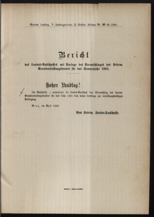 Stenographische Protokolle über die Sitzungen des Steiermärkischen Landtages 1880bl01 Seite: 477