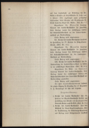 Stenographische Protokolle über die Sitzungen des Steiermärkischen Landtages 18810915 Seite: 12