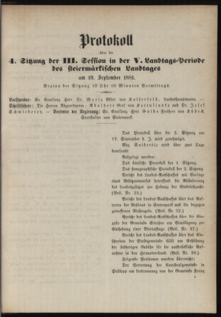 Stenographische Protokolle über die Sitzungen des Steiermärkischen Landtages 18810919 Seite: 7