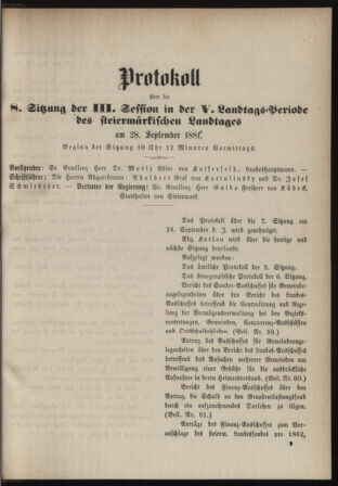 Stenographische Protokolle über die Sitzungen des Steiermärkischen Landtages 18810928 Seite: 13