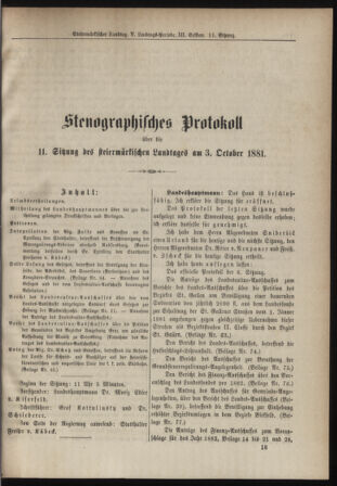 Stenographische Protokolle über die Sitzungen des Steiermärkischen Landtages