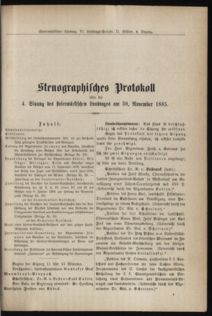 Stenographische Protokolle über die Sitzungen des Steiermärkischen Landtages