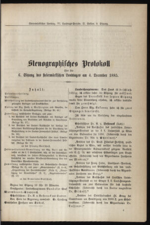 Stenographische Protokolle über die Sitzungen des Steiermärkischen Landtages