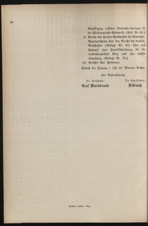 Stenographische Protokolle über die Sitzungen des Steiermärkischen Landtages 18851214 Seite: 58