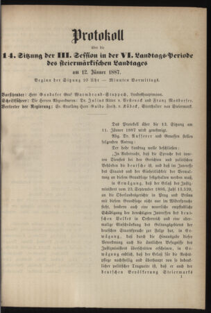 Stenographische Protokolle über die Sitzungen des Steiermärkischen Landtages 18870112 Seite: 35