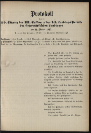 Stenographische Protokolle über die Sitzungen des Steiermärkischen Landtages 18870118 Seite: 25