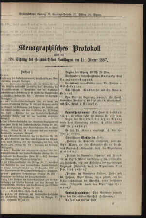 Stenographische Protokolle über die Sitzungen des Steiermärkischen Landtages