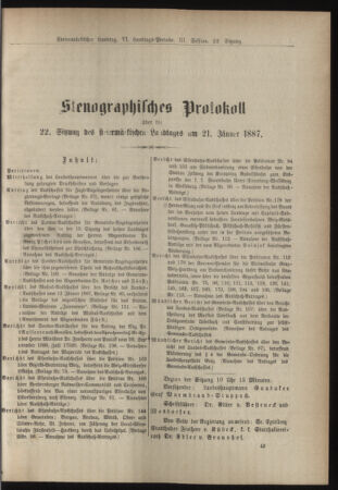 Stenographische Protokolle über die Sitzungen des Steiermärkischen Landtages