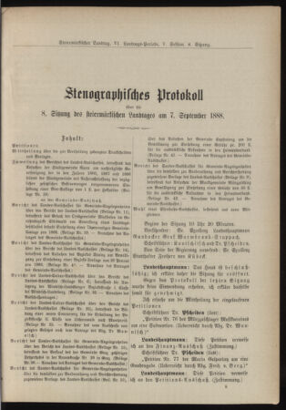 Stenographische Protokolle über die Sitzungen des Steiermärkischen Landtages