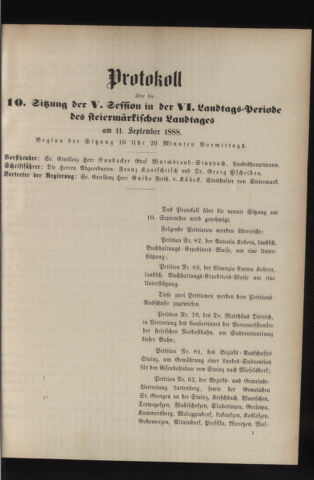 Stenographische Protokolle über die Sitzungen des Steiermärkischen Landtages 18880911 Seite: 13