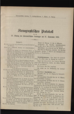 Stenographische Protokolle über die Sitzungen des Steiermärkischen Landtages